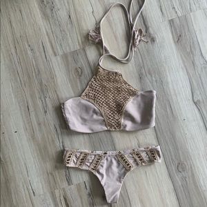 Acacia Nude Crochet Bikini Set